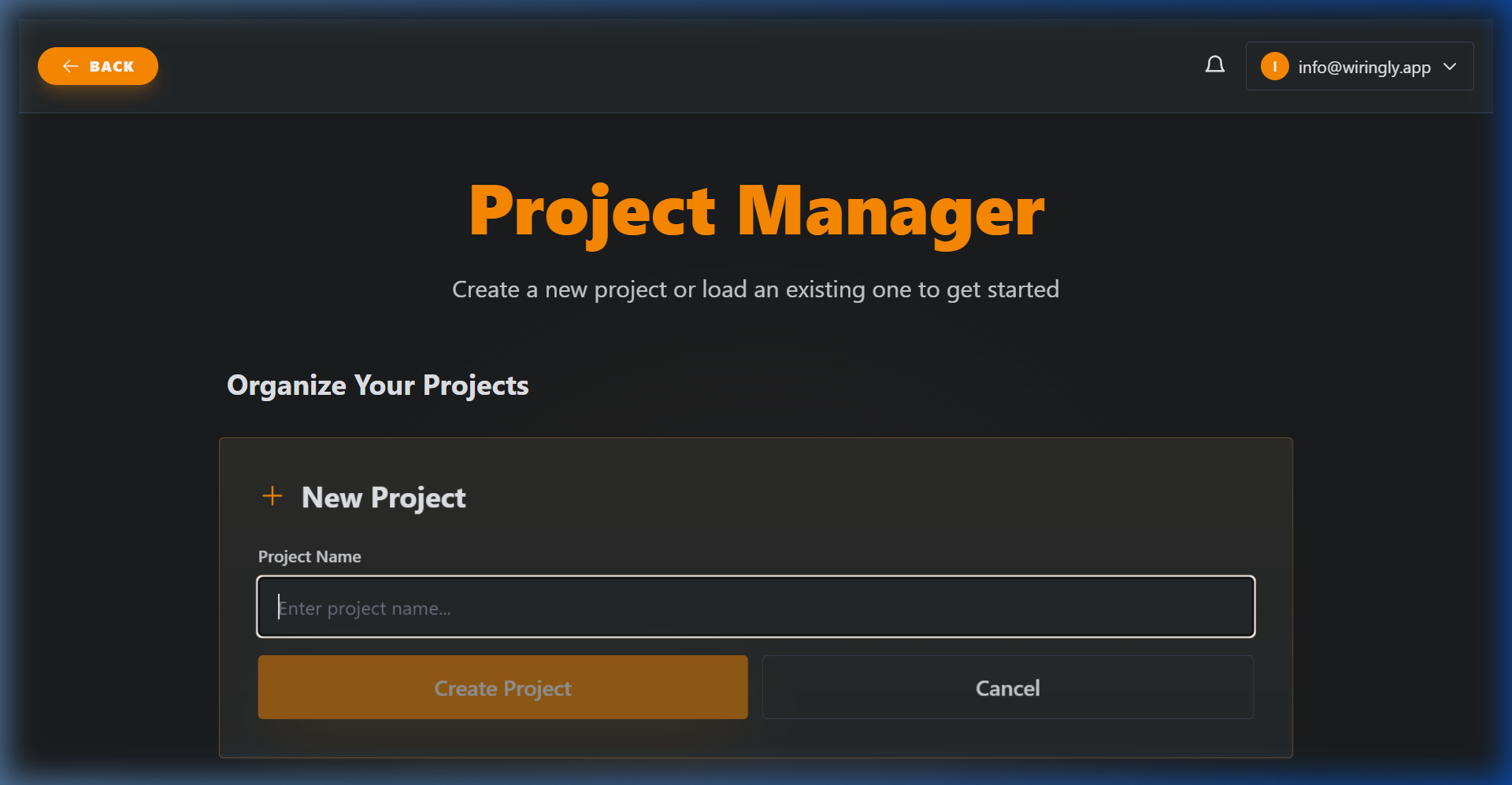 Create Project Modal